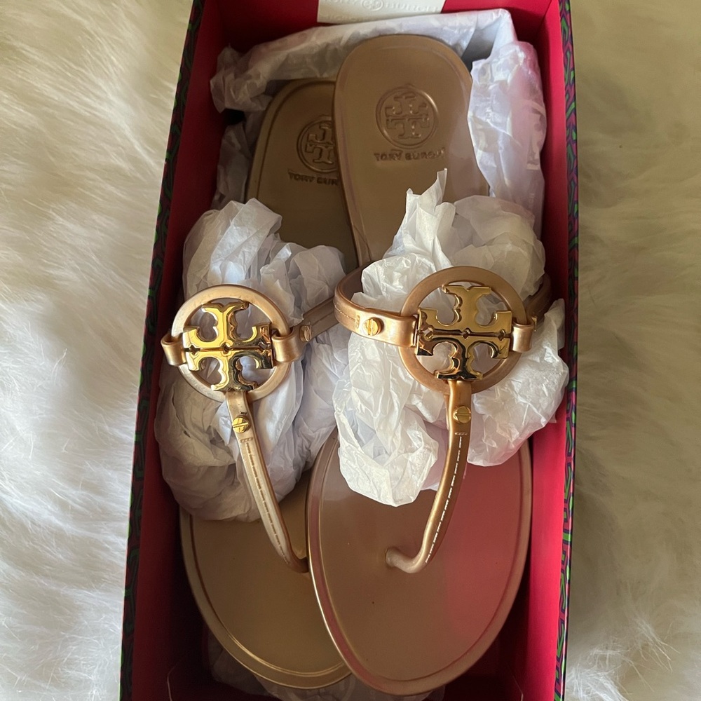 Tory Burch Rose Gold Sandals